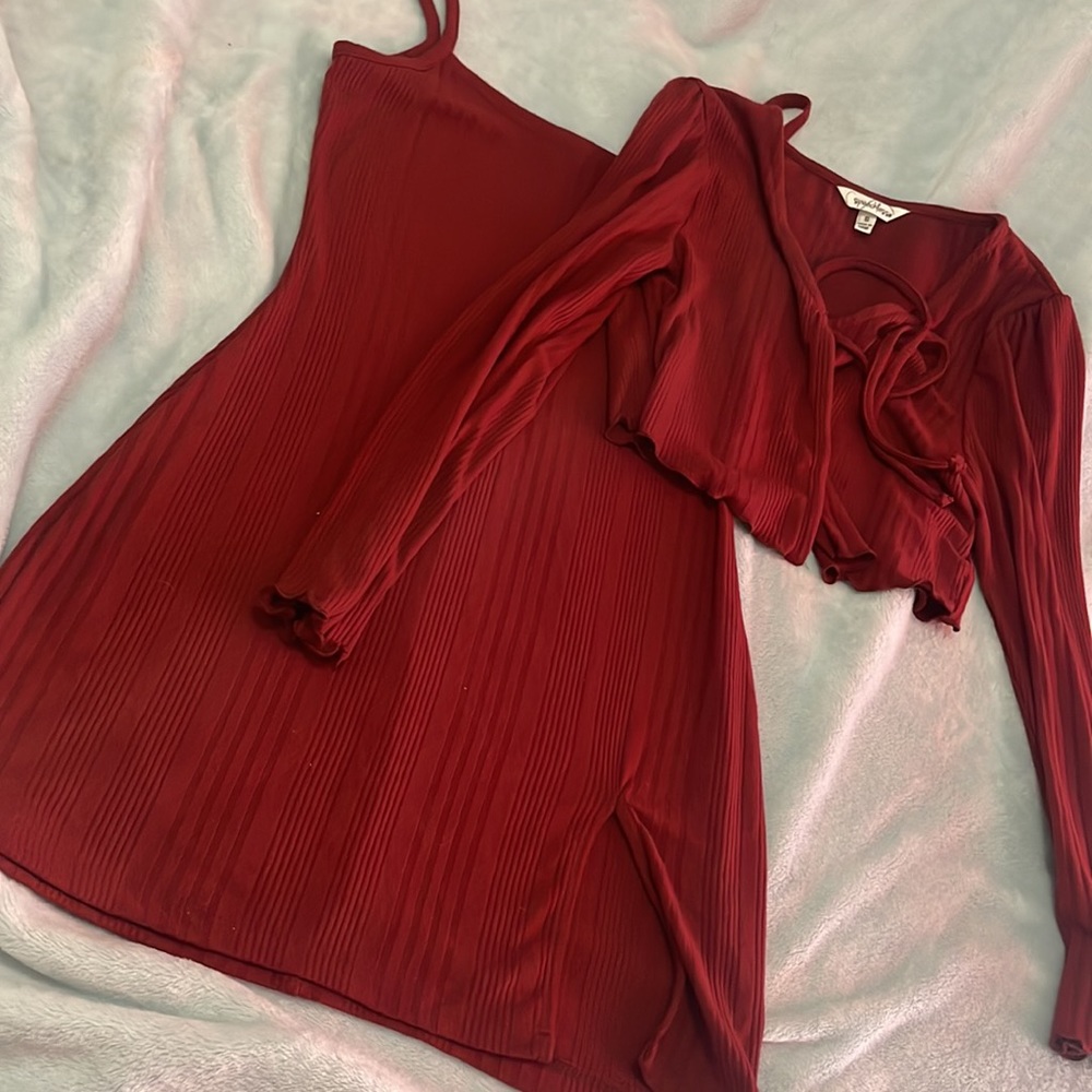 Dress & knit sweater set